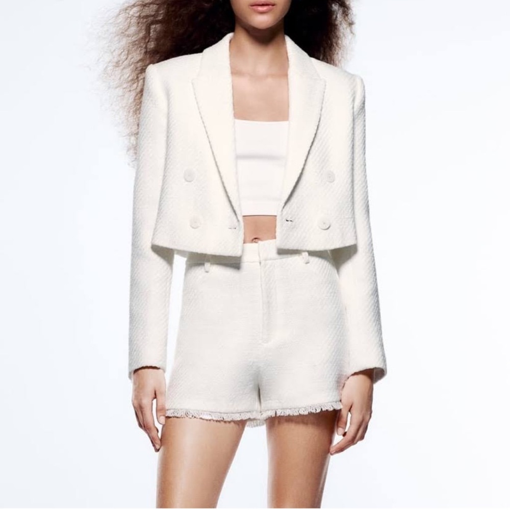 Zara cropped blazer
